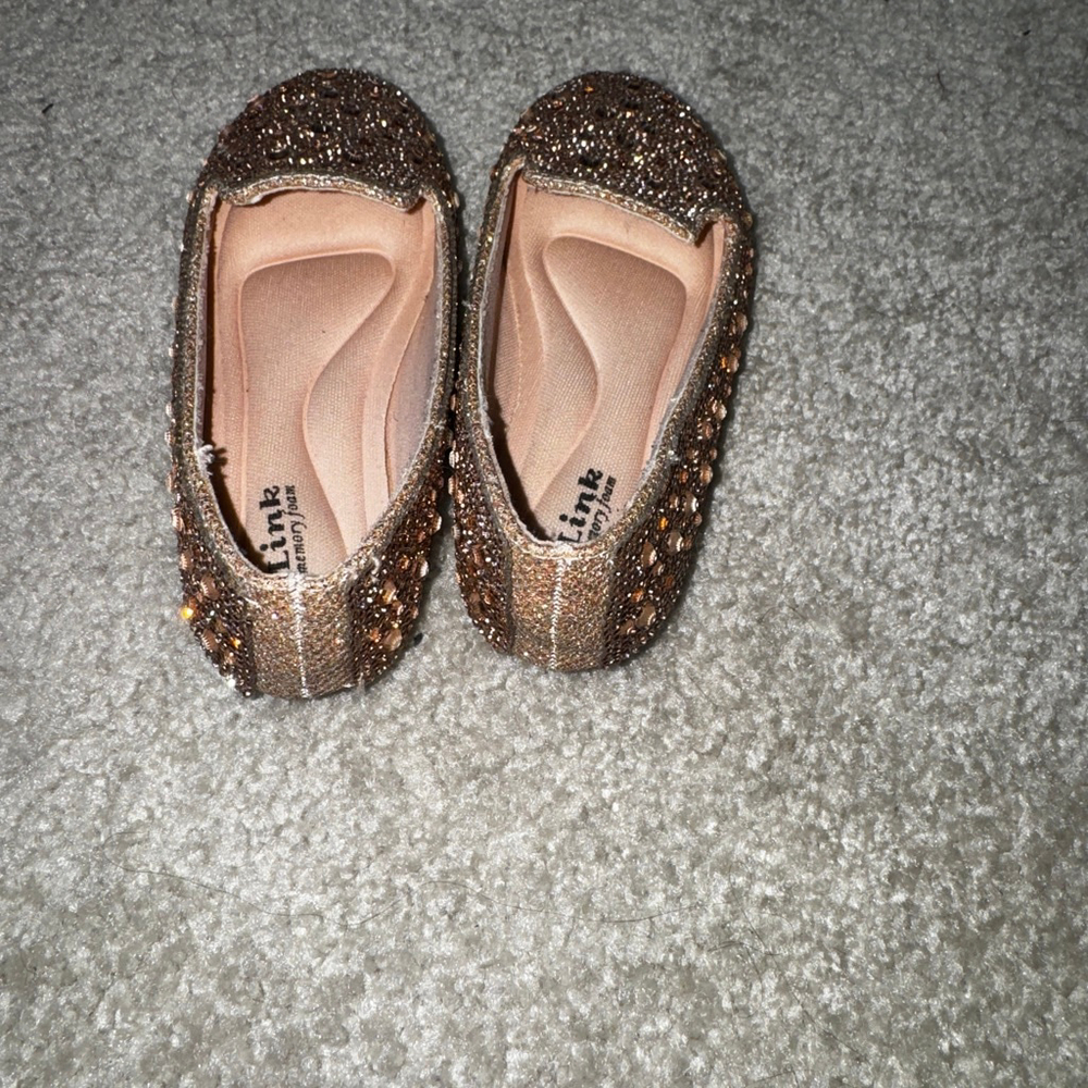 Toddle girls Sparkle Memory Foam Flats Size 9 - Picture 4 of 6